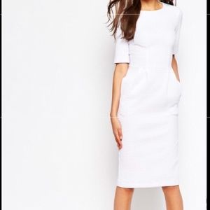 ASOS textured midi wiggle dress